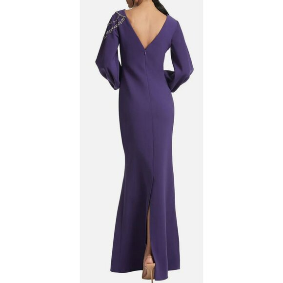 Elegant Purple Evening Gown - Picture 2 of 8